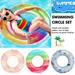 Anvazise Swimming Ring Round Strong Buoyancy PVC Sequins Design Inflatable Pool Float Swim Toy for Sports Adult Size C