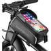 ROCKBROS Bike Phone Front Frame Bag Bicycle Bag Waterproof Bike Phone Mount Top Tube Bag Bike Phone Case Holder Accessories Cycling Pouch Compatible Phone Under 6.5