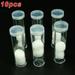 10Pcs 21mm Plastic Portable Tube Holder Clear Round Cases Coin Storage Box