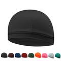 New Cooling Skull Caps Sweat-Wicking Head Caps Breathable Summer Cycling Skull Caps for Men Black