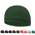 Summer Cycling Beanie Bicycle Breathable Anti-UV Hat Outdoor Sports Soft Beanie Running Motorcycle Helmet Liner Cap Army green