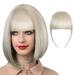 niuredltd wig female air bangs double sideburns hairpiece with hairpin fiber bangs bangs fringe with temples hairpieces for women clip on air bangs flat bangs hair extension