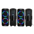 2 MR DJ PBX6500LED Professional Dual 15â€� 3-Way Full-Range Powered/Active DJ PA Multipurpose Live Sound Bluetooth Loudspeaker