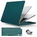 IBENZER Compatible with 2023 2022 MacBook Air 13 inch case M2 A2681 Hard Shell Case with Keyboard Cover for New M2 Mac Air 13.6 in with Touch ID Quetzal Green W-MAT13-KK-QUGN+1