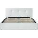 Baïta - Lit coffre seguro simili blanc matelas 140x190 - Blanc