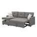 Gray/Brown Sectional - Latitude Run® Nadha 85" Square Arm Sofa Bed Linen | 35 H x 85 W x 54 D in | Wayfair 4C803C9D92874E32884F84083F895074