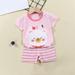 2Pcs Baby Girls Outfit Clearance Toddler Kids Baby Boys Girls Fashion Cute Short Sleeve Puppy Print Casual Suit