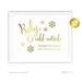 Baby It s Cold Outside - Hot Chocolate Metallic Gold Wedding Party Signs