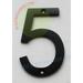 House number 5 sign ( Black Aluminium 8 inch)-Floating Mount House Number sign-The Mont Dom line -ref18722