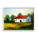 Stupell Industries Countryside Meadow Cottage Landscape Painting White Framed Art Print Wall Art Design by Ziwei Li