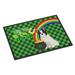 Black and White French Bulldog St. Patrick s Day Indoor or Outdoor Mat 24x36 36 in x 24 in
