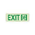 National Marker NYC Door Mount Exit Sign Right 4.5X13 Rigid 7550 Glo Brite MEA Approved 50R-2SN-R