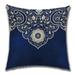 PEACNNG Throw Pillow Covers Porcelain Cushion Cover Cotton Linen Chair Back Cushion Cover Classical Pillowslip Decorative Pillowcase for Sofa Couch Bed Chair 18X18 Geometrical