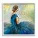 Stupell Industries Woman Billowing Blue Dress Classic Figure Painting Painting White Framed Art Print Wall Art Design by K. Nari