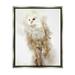 Stupell Perched Barn Owl Wildlife Animals & Insects Painting Gray Floater Framed Art Print Wall Art