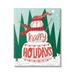 Happy Holidays Happy Snowman Holiday Graphic Art Gallery Wrapped Canvas Print Wall Art