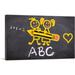 ARTCANVAS Kids Alphabet Drawing on Chalkboard School decor Canvas Art Print - Size: 60 x 40 (1.50 Deep) (3-Piece)