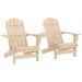 Gecheer Patio Adirondack Chairs with Tea Table Solid Fir Wood