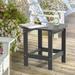 SANLUCE Charcoal Gray Plastic Outdoor Side Table Patio Adirondack Square End Table Weather Resistant