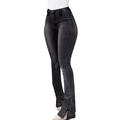 iOPQO shorts for women Skinny Ripped Bell Bottom Jeans For Women Classic High Waisted Flared Jean Pants Women s Jeans Black S