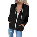 Dtydtpe Clearance Sales Shacket Jacket Women Hoodie Full Zip Lightweight Sweatshirts Pockets Jacket Coat Womens Long Sleeve Tops Winter Coats for Women