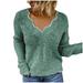 Dtydtpe Sweaters for Women Casual Slim Fit Stripe V-Neck Knitted Sweater Tops Womens Long Sleeve Tops Womens Sweaters