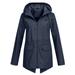 Dtydtpe Clearance Sales Shacket Jacket Women Casual Solid Jacket Outdoor Plus Size Hooded Windproof Loose Coat Womens Long Sleeve Tops Winter Coats for Women