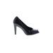 J Vincent Heels: Slip-on Stilleto Cocktail Black Solid Shoes - Women's Size 8 - Closed Toe
