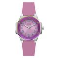 GUESS Ladies 38mm Watch - Pink Strap Pink Dial Two-Tone Case, Pink