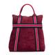 FIRENZE ARTEGIANI. Venusta Damen-Rucksack, echtes Leder, Canvas, Premium-Druck, 35 x 10 x 35 cm, Farbe: Bordeaux, burgunderrot, Talla única, Casual