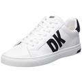 DKNY Damen Abeni Lace-up Leather Sneakers Sneaker, Brght Wt/Bk, 41 EU