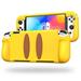 KENOBEE Silicone Case for Nintendo Switch OLED Model 2021 Soft Lightweight Ergonomic Grip Protective Cover with Shock-Absorption and Anti-Scratch Design for Switch OLED Console 7.0 Yellow