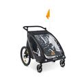 joovy CocoonX2 Double Stroller And Bike Trailer Black