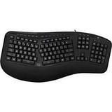 Adesso Tru-Form 150 3-Color Illuminated USB Ergonomic Keyboard AKB-150EB