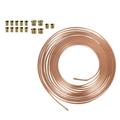waltyotur 3/16 OD 25 Foot Coil Roll all Size Fittings Copper Nickel Brake Line Tubing Kit