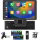 Podofo Single 1 Din 9 Car Stereo Radio with Apple Carplay Android Auto Mirror Link HD Touch Screen Car MP5 Player Multimedia Bluetooth USB FM Audio Receiver Backup Camera Included