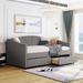Upholstered Daybed with Two Storage Drawers, Twin Size Velvet Storage Sofa Bed Daybed with Backrest and Wood Slat Support