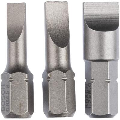 Bosch - Schrauberbit-Set Extra-Hart (s), 3tlg. 25 mm, S0,6x4,5, S0,8x5,5, S1,2x8,0 - 2607001750 Image