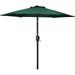 HQIT 7.5 Patio Umbrella Outdoor Table Umbrella with with Push Button Tilt/Crank 6 Sturdy Ribs for Garden Backyard Pool Green