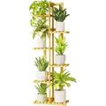 Bamworld Plant Stand Indoor 6 Tier 7 Potted Bamboo Plant Shelf for Indoor Plants Corner Plant Stand Plant Shelf For Indoor Tiered Plant Stands Planter Holder for Multiple Plants Indoor Tall