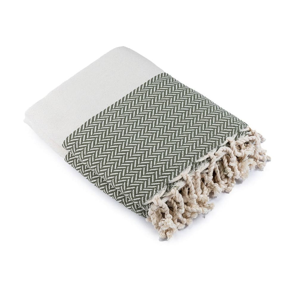 Plaid coton vert olive 160x250