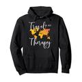 Travel Is my Therapy T-Shirt Travel Blogger Backpacker Pullover Hoodie