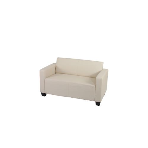 Modular 2er Sofa Couch Lyon Loungesofa Kunstleder ~ creme