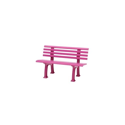 PROREGAL Gartenbank Antigua | 2-Sitzer | Flieder | HxBxT 74x120x54cm | UV-beständiger Kunststoff | Parkbank Sitzbank Gartenbänke Balkon Terrasse