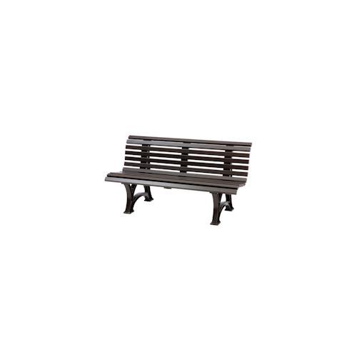 PROREGAL Gartenbank Jamaika | 3-Sitzer | Braun | HxBxT 80x150x64cm | UV-beständiger Kunststoff | Parkbank Sitzbank Gartenbänke Balkon Terrasse