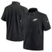 Men's Nike Black Philadelphia Eagles Sideline Coach Short Sleeve Hoodie Quarter-Zip Jacket