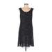 Gerry Weber Casual Dress - A-Line Scoop Neck Sleeveless: Black Print Dresses - Women's Size 8