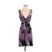 Janette Fashion JOHN 3 V Neck Sleeveless:16 Casual Dress V Neck Sleeveless: Purple Dresses - Women's Size Small