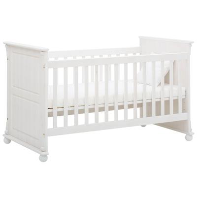 Babybett LÜTTENHÜTT "Aimo. Landhausstil, mit Kassetten, stabile und hochwertige Qualität", Baby, Gr. Liegefläche B/L: 70cm x 140cm, kein Härtegrad, weiß, Massivholz, FSC-zertifizierter Holzwerkstoff, Fräsungen, uni, Babybetten, aus Massivholz...
