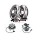 2007-2009 Dodge Durango Front Brake Pad and Rotor and Wheel Hub Kit - Detroit Axle